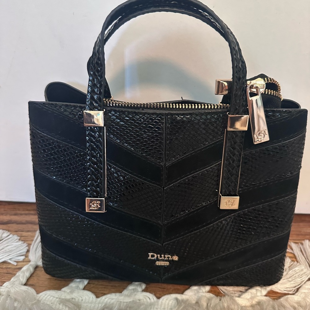 Dune London Black Structured Mini Tote Bag